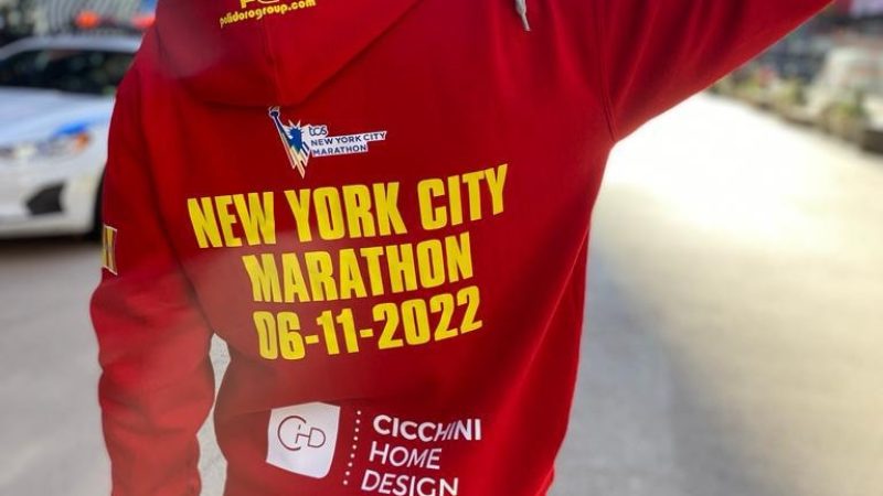 maratona di New York felpa personalizzata
